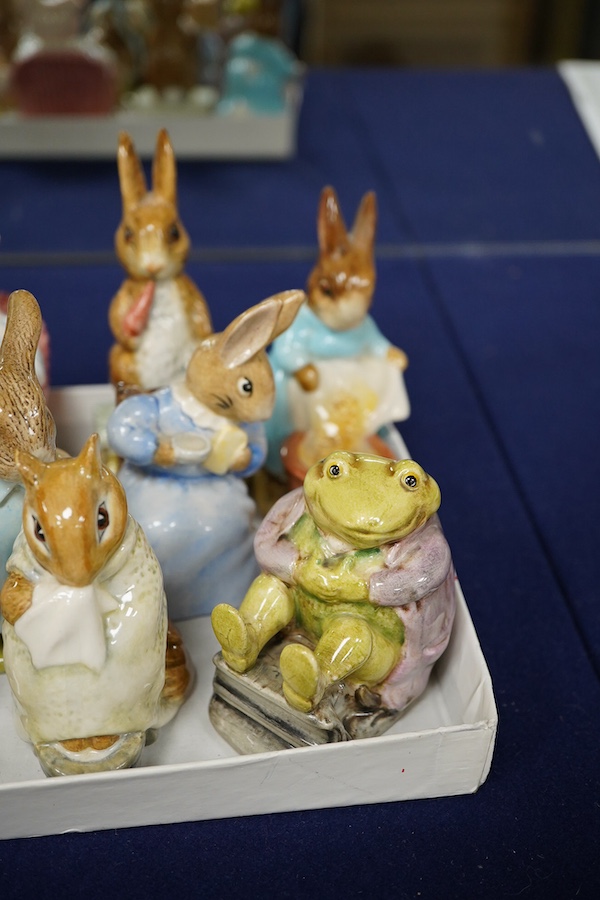 Thirteen Beswick Beatrix Potter characters, all stamped to base, tallest 11.5cm
